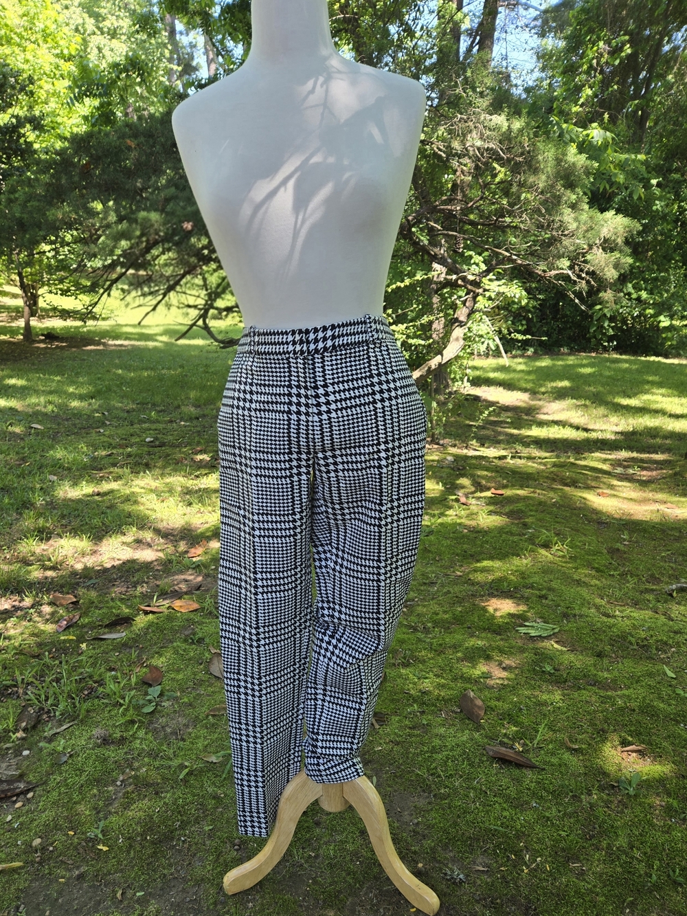 Michael Kors Women’s Size 6 Black White Houndstooth Ankle Length Pants